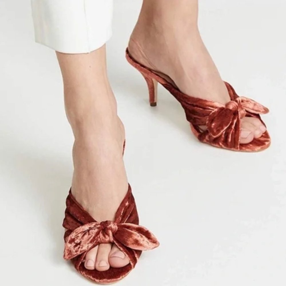 Loeffler Randall Luisa Sandal in Brique Velvet